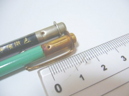 手帳用鉛筆の金具部分／コーリン鉛筆（COLLEEN）と三菱鉛筆